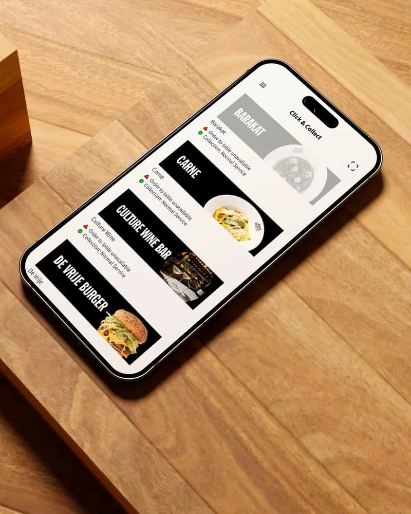 Time-Out-Market-App mit teilnehmenden Küchen für Click & Collect